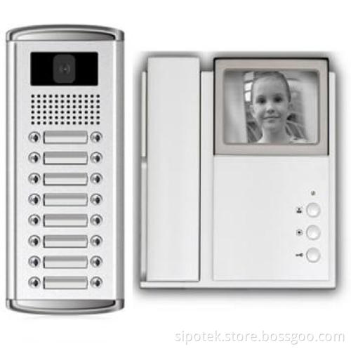 Sipo Eight-button Direct-dialing Video Door Entry with Four Wires
